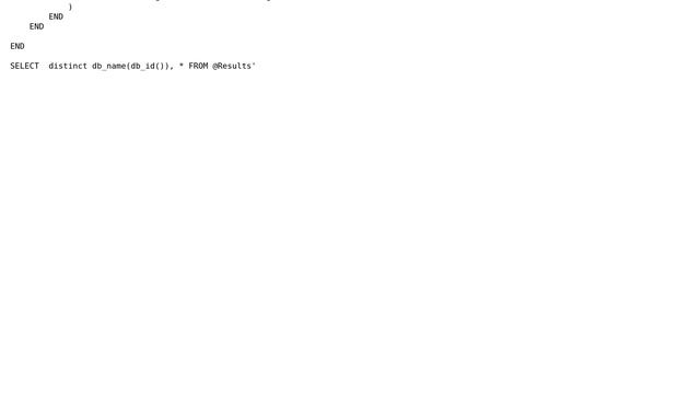 Is there a way to run this query in all databases s ( SQL Server 2008 R2 ) смотреть онлайн