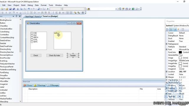 Windows Form Application in C#.Net ComboBox, CheckedListBox,DomainUpDown. смотреть онлайн