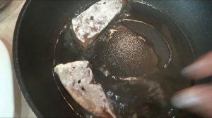 Рецепт. Баранья печень в сметано-чесночном соусе. Lamb liver in sauce. Recipe. Cooking.  Кулинария.