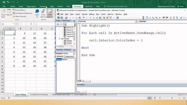 Excel VBA Macro - Highlight cells based on color index смотреть онлайн