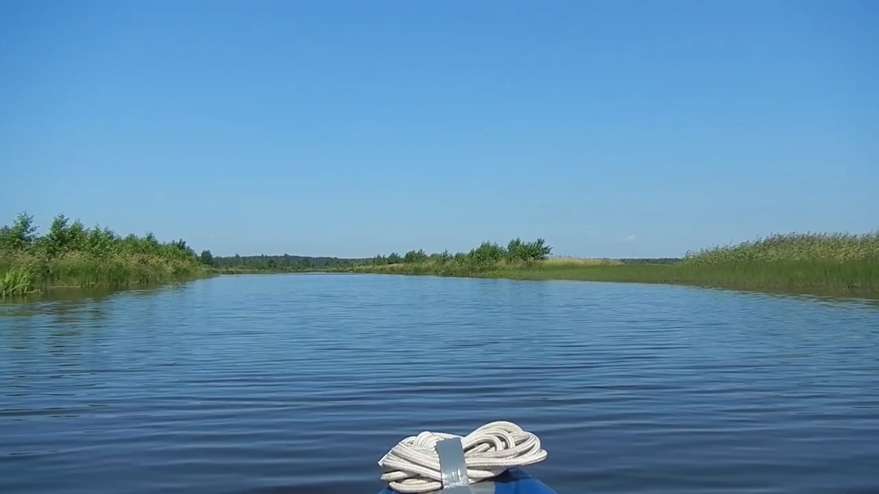 Прогулка по домашней речке на байдарке. смотреть онлайн