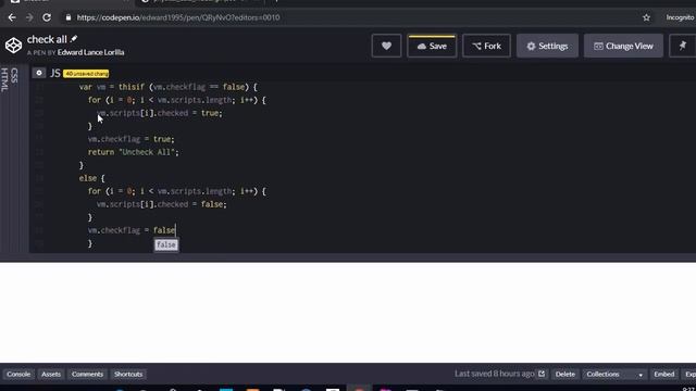 vuejs Dynamically checks and unchecks all the checkboxes смотреть онлайн