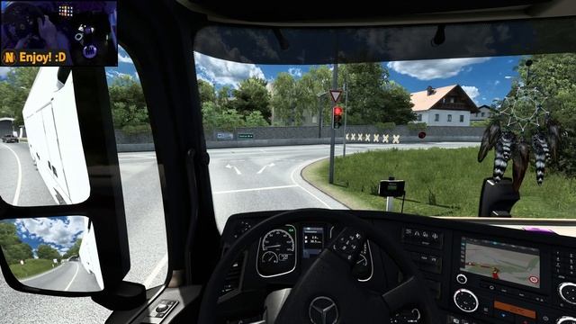 Mercedes Actros MP4 1848 in Promods | Innsbruck - Strasbourg | ETS2 Gameplay 4K + wheel cam смотреть онлайн