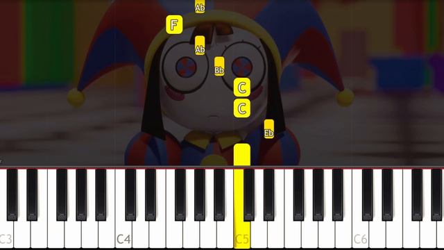 The Amazing Digital Circus Ending Theme - VERY EASY Piano tutorial смотреть онлайн