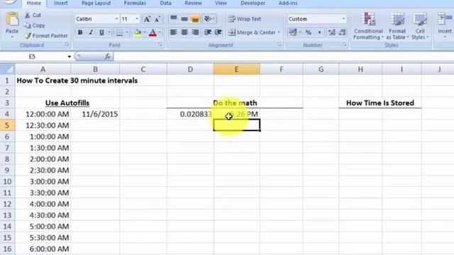 [Free Excel Tutorial] HOW TO CREATE 30 MINUTES TIME INTERVALS - Full HD смотреть онлайн
