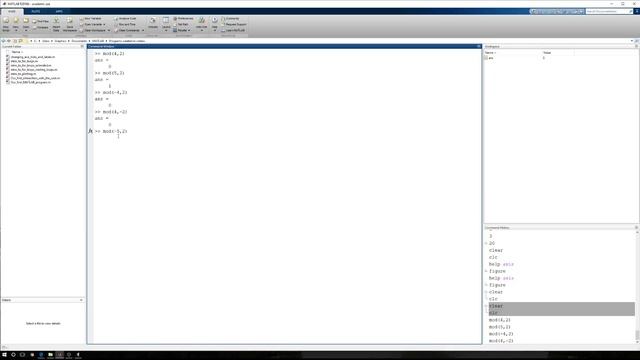 MATLAB Function mod смотреть онлайн