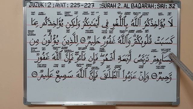 JUZUK 2; AYAT 225 - 227; 2. AL BAQARAH - BELAJAR BACA AL QURAN SIRI 32 @syedzainudinalkhaerid смотреть онлайн