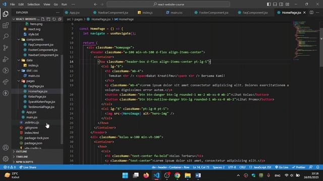 Tutorial React Website - Membuat Website Responsive dengan ReactJs Vite Bootstrap Swiper ... смотреть онлайн