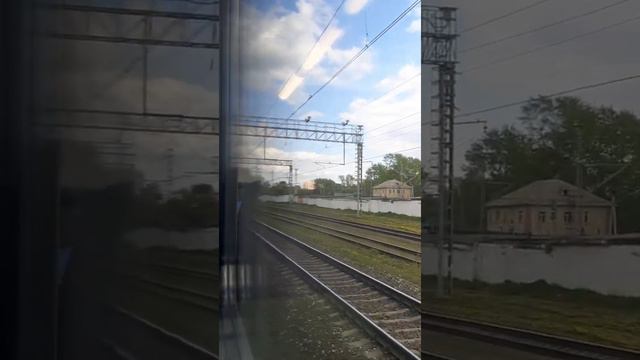 Курское направление|Участок Покровское - Царицыно из окна электропоезда ЭП2Д-0020. смотреть онлайн