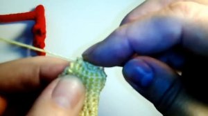 Как связать клюв петуха, урок 5 вязания петуха крючком