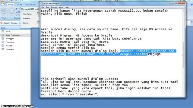 Tutorial Import dan Eksport menggunakan Oracle ke Access dengan ODBC MSORCL32.DLL смотреть онлайн