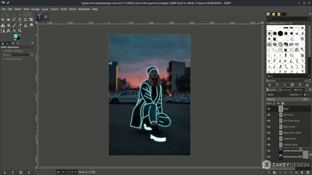GIMP Tutorial : Glowing Neon Lines Effect смотреть онлайн