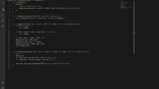 Divide and Conquer: Merge Sort Algorithm with Rust смотреть онлайн