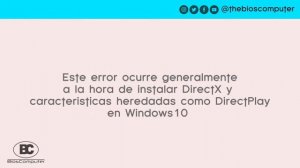 Error 0x80071A91 Windows Update - DirectX/DirectPlay [SOLUCIÓN] ▶ BiosComputer
