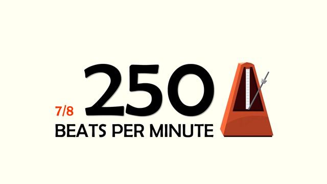 250 BPM 7/8 Metronome смотреть онлайн