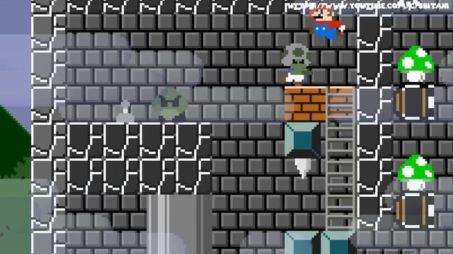 8BIT-ANI: Mario vs the Giant Lego Zombie Mario Maze смотреть онлайн