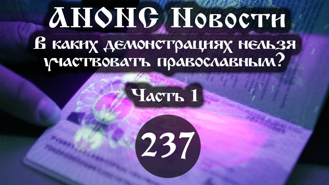 Анонс. 11.02.22. В каких демонстрациях нельзя участвовать православным? (Выпуск №237. Часть I) смотреть онлайн