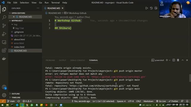 How to push your changes to Github and Collaborate in Open Source Projects- (Day 3) - Prof. Shibura смотреть онлайн
