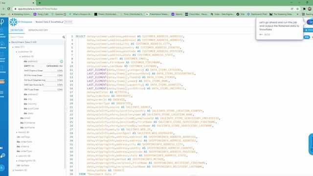 Flattening nested arrays into Snowflake смотреть онлайн