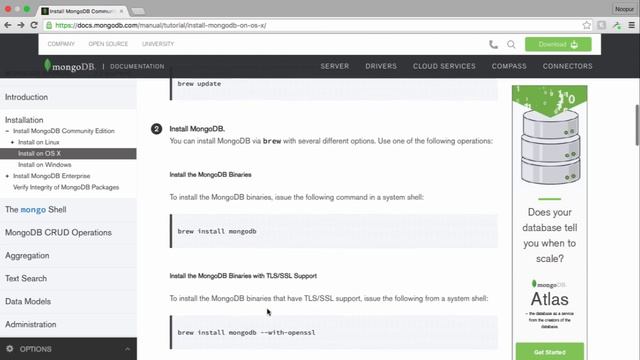 Installing MongoDB on a Mac смотреть онлайн