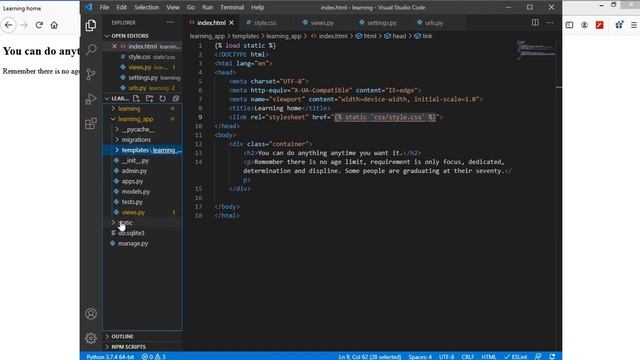 how to add css and javascript files in python django | how to work with static files in django смотреть онлайн