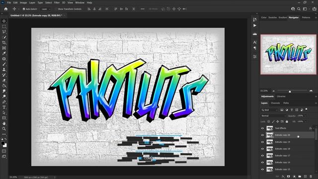 Graffiti Text Effect in Photoshop Tutorial (Editable & Easy) смотреть онлайн