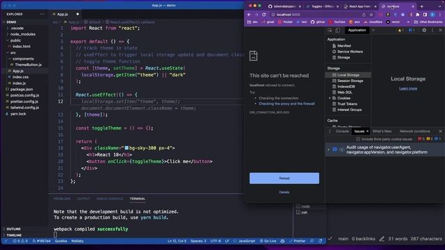 React From Scratch With Tailwind on Stackblitz смотреть онлайн