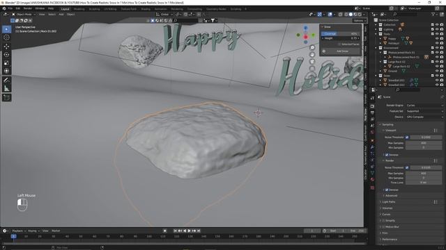 How To Create Realistic Snow In Blender || Blender Tutorial смотреть онлайн