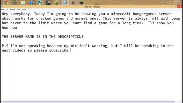 Minecraft Hunger Games Server IP (1.4.7 - Cracked) смотреть онлайн