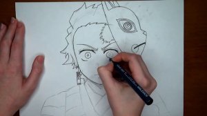 How to draw TANJIRO KAMADO | DEMON SLAYER | Как нарисовать ТАНДЖИРО КАМАДО