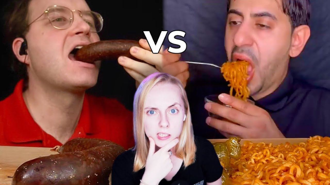 САМЫЕ БЫСТРЫЕ МУКБАНГЕРЫ реакция на асмр и мукбанг + болталка смотреть онлайн