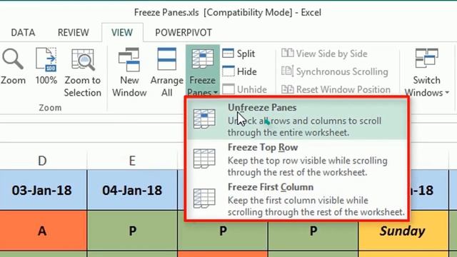 Freeze Panes in Excel in Hindi смотреть онлайн