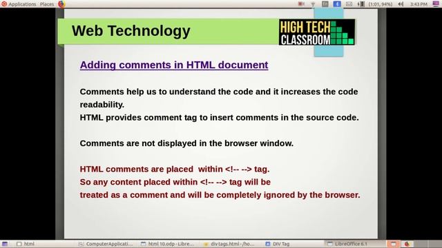 Web Technology | HTML Tags | Text Formatting Tags | Comment Tag | HTML Entities | Part 11 смотреть онлайн
