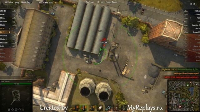 WOT: Widepark - SU-26 - 6 frags - смотреть онлайн