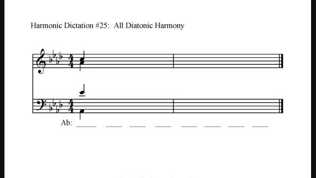 Harmonic Dictation #25 - All Diatonic Harmony смотреть онлайн