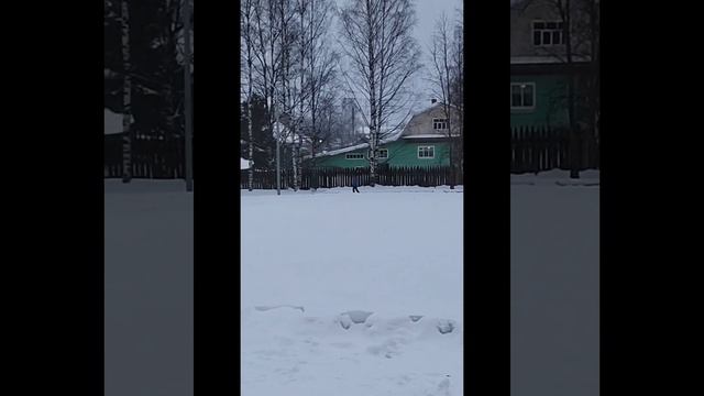 Бег зимой по стадиону смотреть онлайн