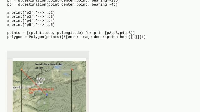 Creating square polygon around center of the point using Python смотреть онлайн