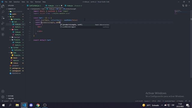 CARRITO de COMPRAS / SHOPPING CART con REACT CONTEXT y SASS смотреть онлайн