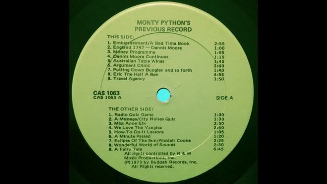 Monty python Eric the Haif a bee vinyl смотреть онлайн