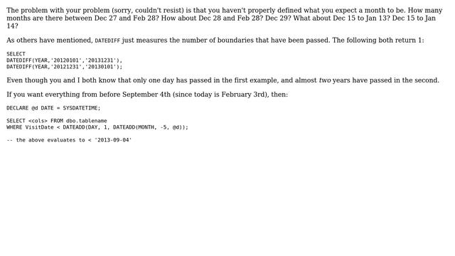 Databases: How to calculate exact month (in days) difference b/w two dates? (3 Solutions!!) смотреть онлайн
