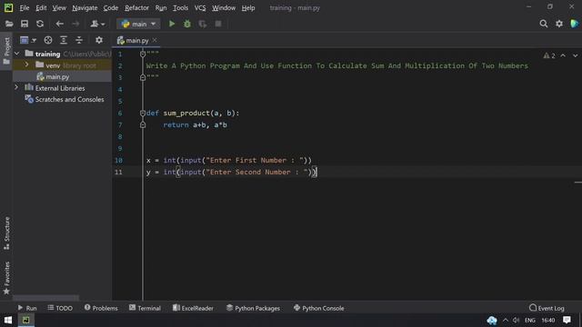 Write A Python Program And Use Function To Calculate Sum And Multiplication Of Two Numbers смотреть онлайн
