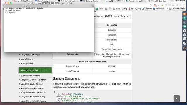 MongoDb Tutorial - 2 : How to Start Mongo server and client смотреть онлайн