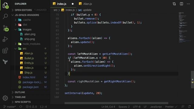 Live Coding Space Invaders using Javascript, HTML, and CSS смотреть онлайн