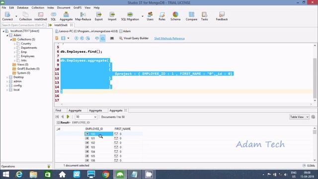 Project Function in MongoDB смотреть онлайн