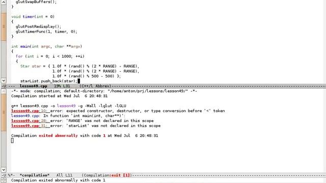 50 Урок 49 C++ Звездное небо смотреть онлайн
