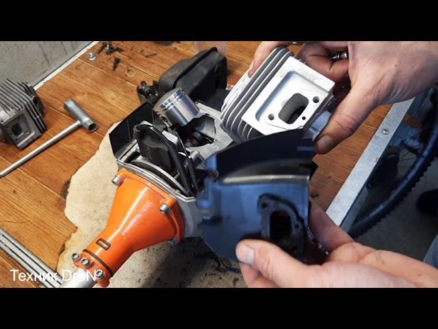 Посторонний шум в поршневой.Мотокосу перегрели. смотреть онлайн