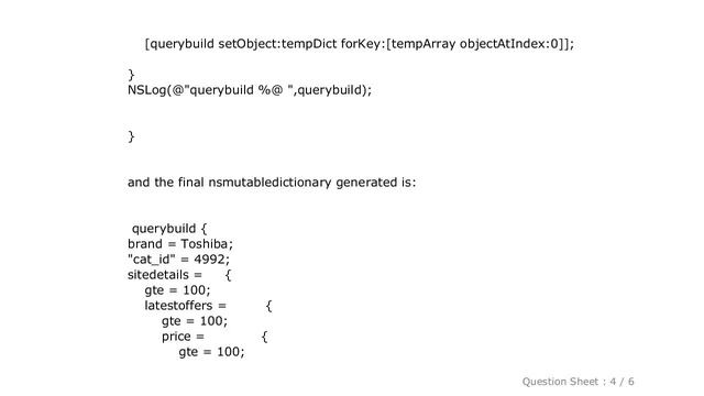 iOS : Creating nested JSON string using nsmutabledictionary смотреть онлайн