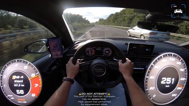 540HP AUDI RS4 B9 Milltek *300KMH* On AUTOBAHN [NO SPEED LIMIT] By AutoTopNL