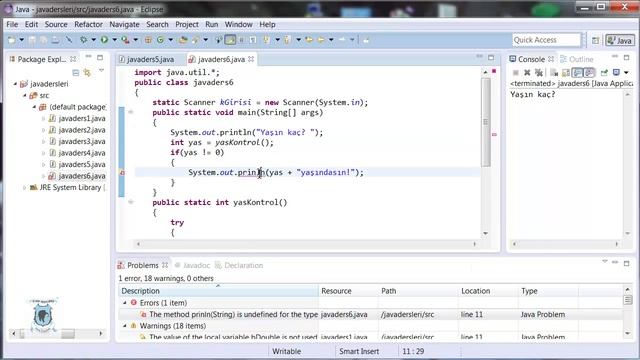 Java İstisnalar ve Hatalar - Ders 9 смотреть онлайн