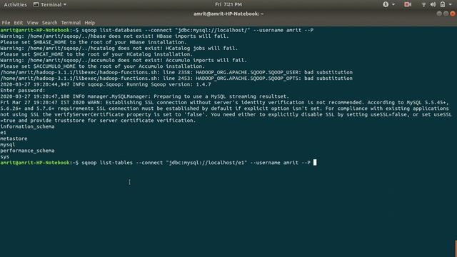 APACHE SQOOP: Using LIST TABLES | LIST DATABASES | EVAL смотреть онлайн